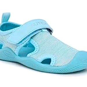 Nautica NWT Aqua Blue/Silver Water Shoes with Velcro Strap and Non-Slip Sole